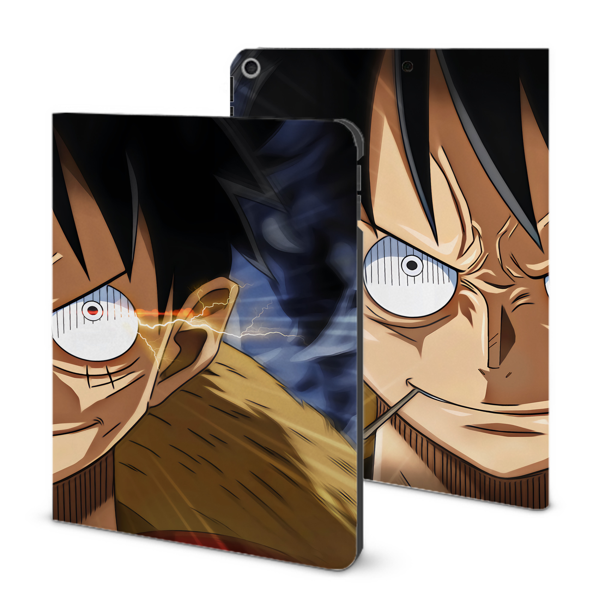ワンピース ONE PIECE IPad ケース ブック型 PUレザー TPU 耐衝撃 軽量 薄型 ペン収納なし 全面保護 IPad 各モデル対応